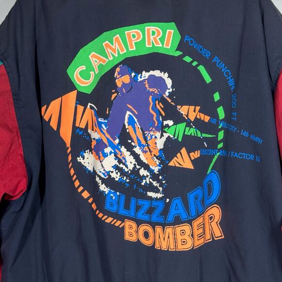 VTG 90s Campri Jacket Mens XL Puffer Action Ski Wear Snow Snowboard Bomber Coat - Picture 3 of 11